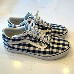 Buffalo plaid Vans, size 9 women’s